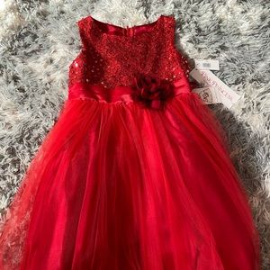 Kids dream red sequin party dress